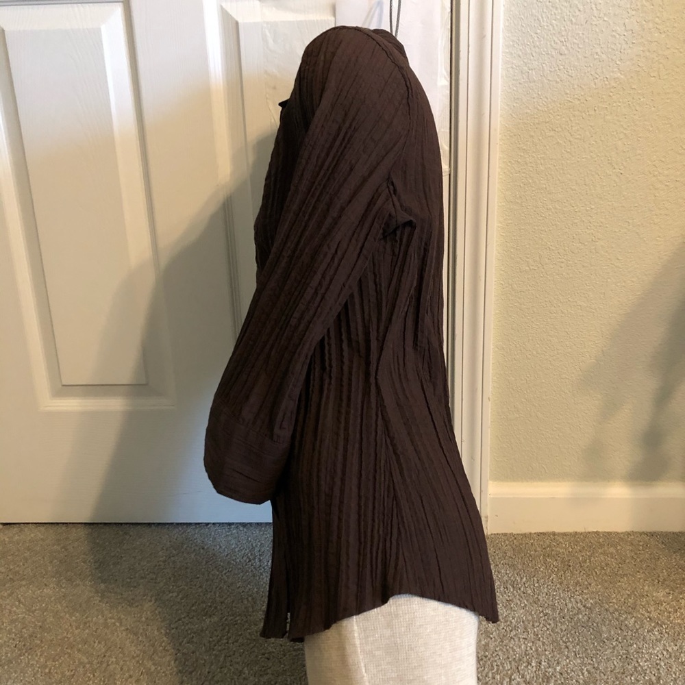 Fred David/ Brown/ Button Down/ Embellished Top/ L - image 7